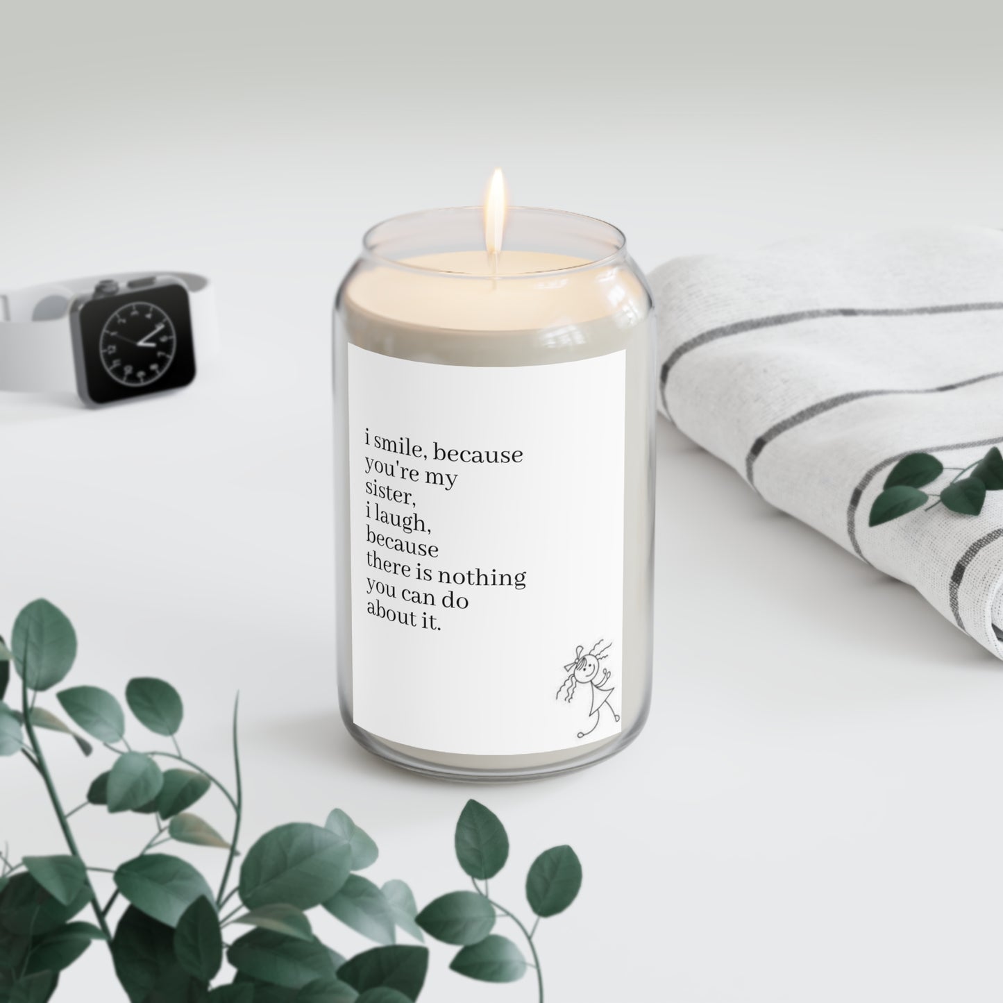 Scented Soy Candle for Sisters, Cozy Gift for Her, Funny Quote Candle, Home Décor, Aromatherapy Candle, Birthday Gift