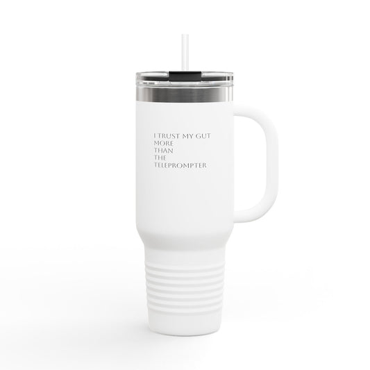 Trust Your Gut Insulated Travel Mug | 40oz, Hot Beverage Tumbler, Motivational Drinkware, Travel Coffee Cup, Birthday Gift