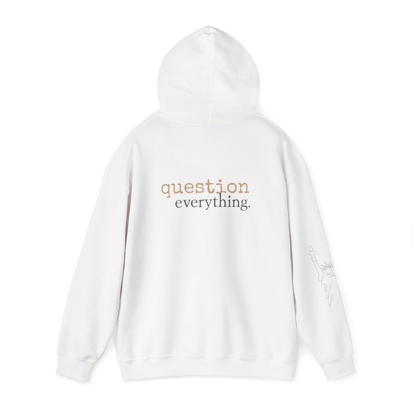 Philosophical Hoodie - Unisex Heavy Blend™ Sweatshirt, Casual Wear, Grunge Style, Gift for Friends, Thought-provoking Apparel, Cozy Layer