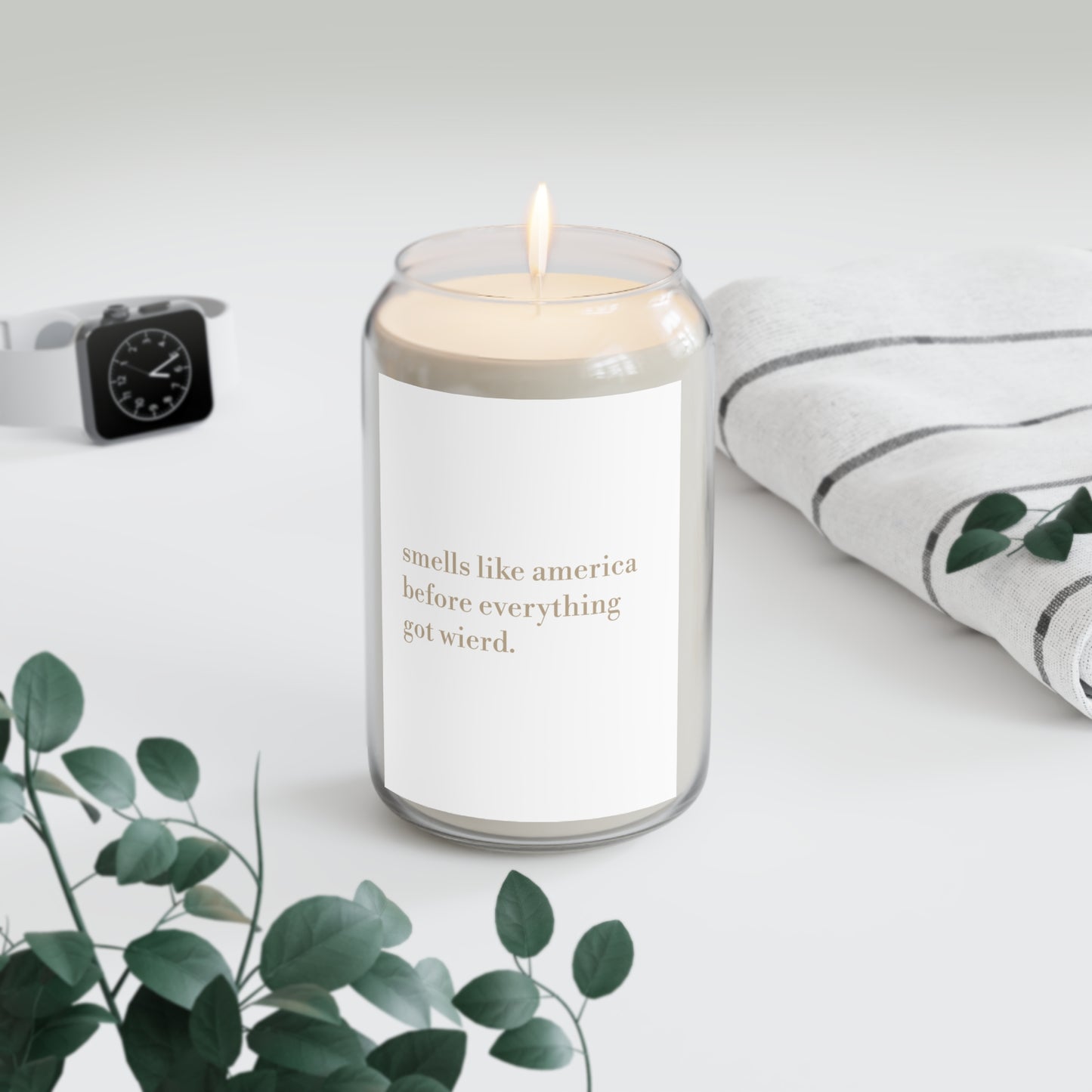 Scented Soy Candle - "Smells Like America Before Everything Got Weird", Relaxing Home Fragrance, Gift for Friends, Candle Lovers, Cozy Decor