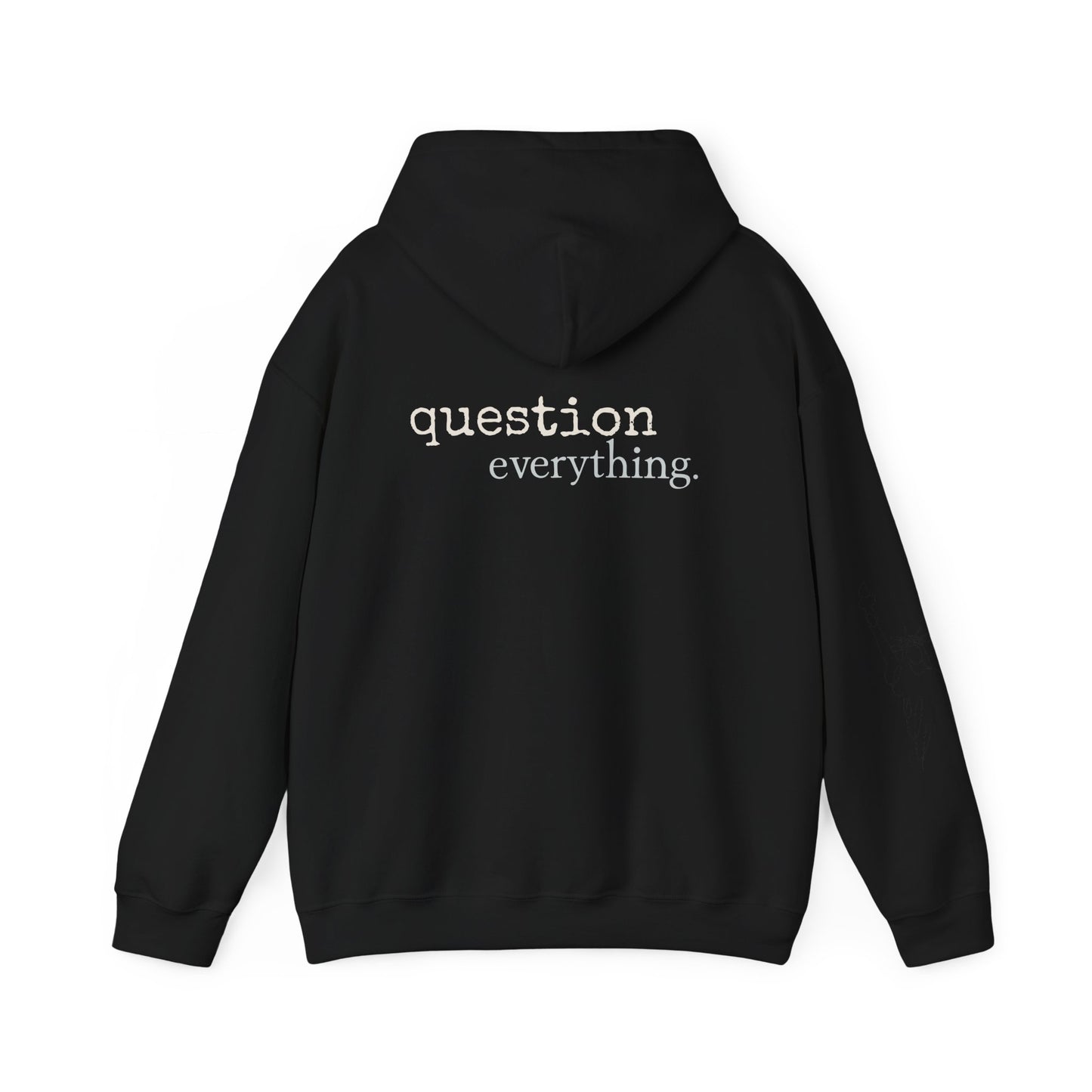 Philosophical Hoodie - Unisex Heavy Blend™ Sweatshirt, Casual Wear, Grunge Style, Gift for Friends, Thought-provoking Apparel, Cozy Layer