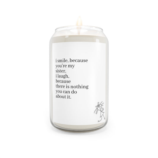 Scented Soy Candle for Sisters, Cozy Gift for Her, Funny Quote Candle, Home Décor, Aromatherapy Candle, Birthday Gift