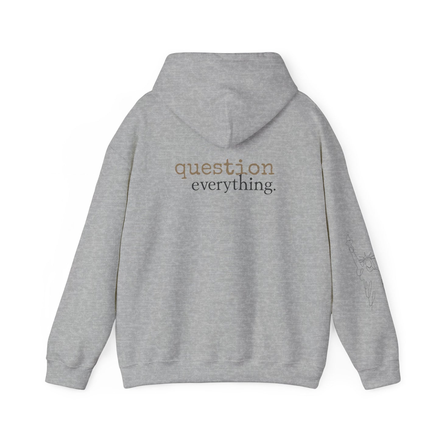 Philosophical Hoodie - Unisex Heavy Blend™ Sweatshirt, Casual Wear, Grunge Style, Gift for Friends, Thought-provoking Apparel, Cozy Layer