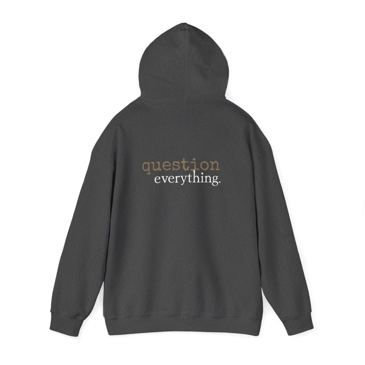 Philosophical Hoodie - Unisex Heavy Blend™ Sweatshirt, Casual Wear, Grunge Style, Gift for Friends, Thought-provoking Apparel, Cozy Layer