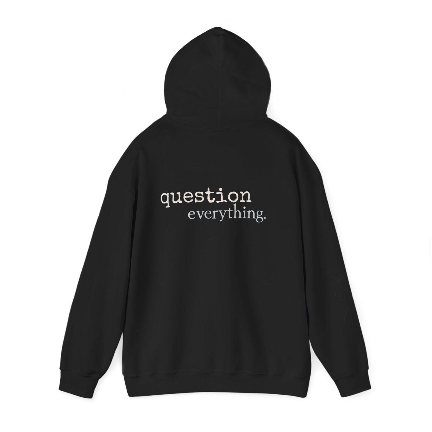 Philosophical Hoodie - Unisex Heavy Blend™ Sweatshirt, Casual Wear, Grunge Style, Gift for Friends, Thought-provoking Apparel, Cozy Layer
