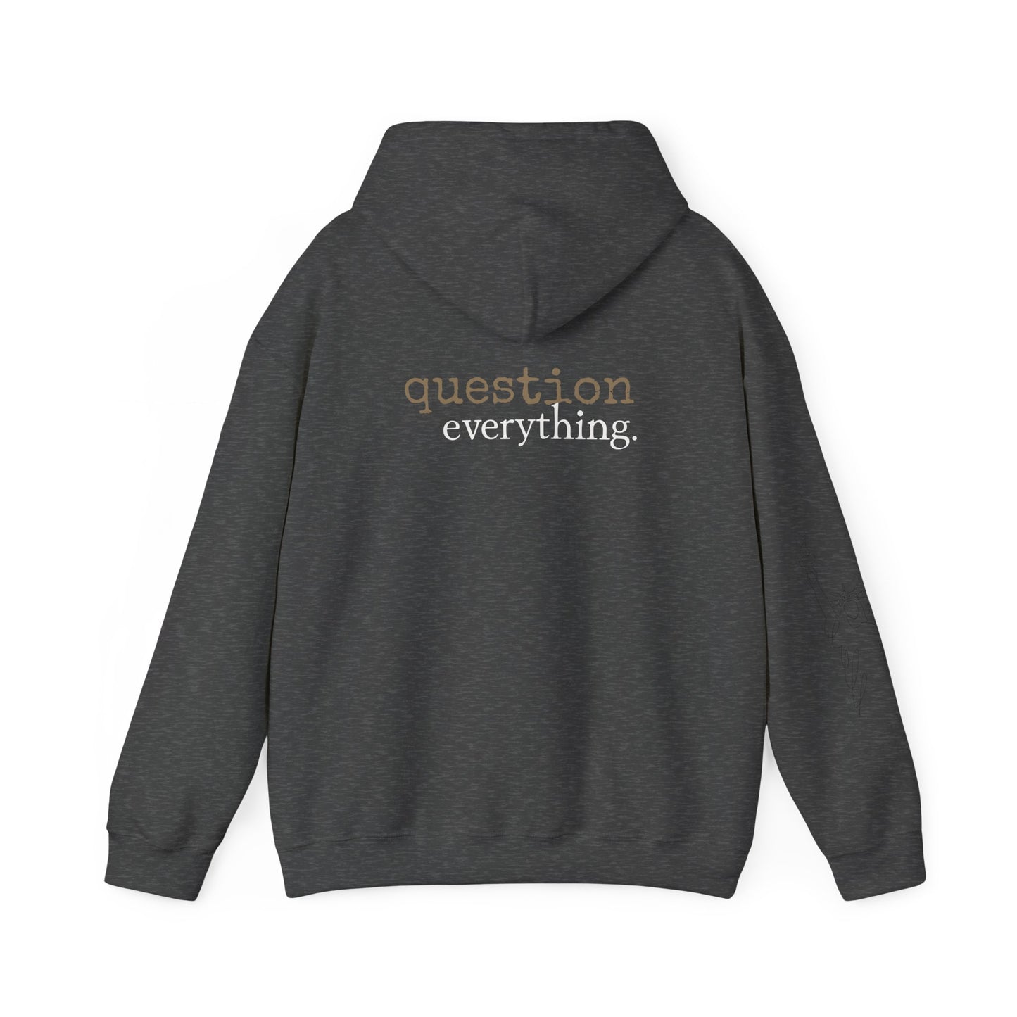 Philosophical Hoodie - Unisex Heavy Blend™ Sweatshirt, Casual Wear, Grunge Style, Gift for Friends, Thought-provoking Apparel, Cozy Layer
