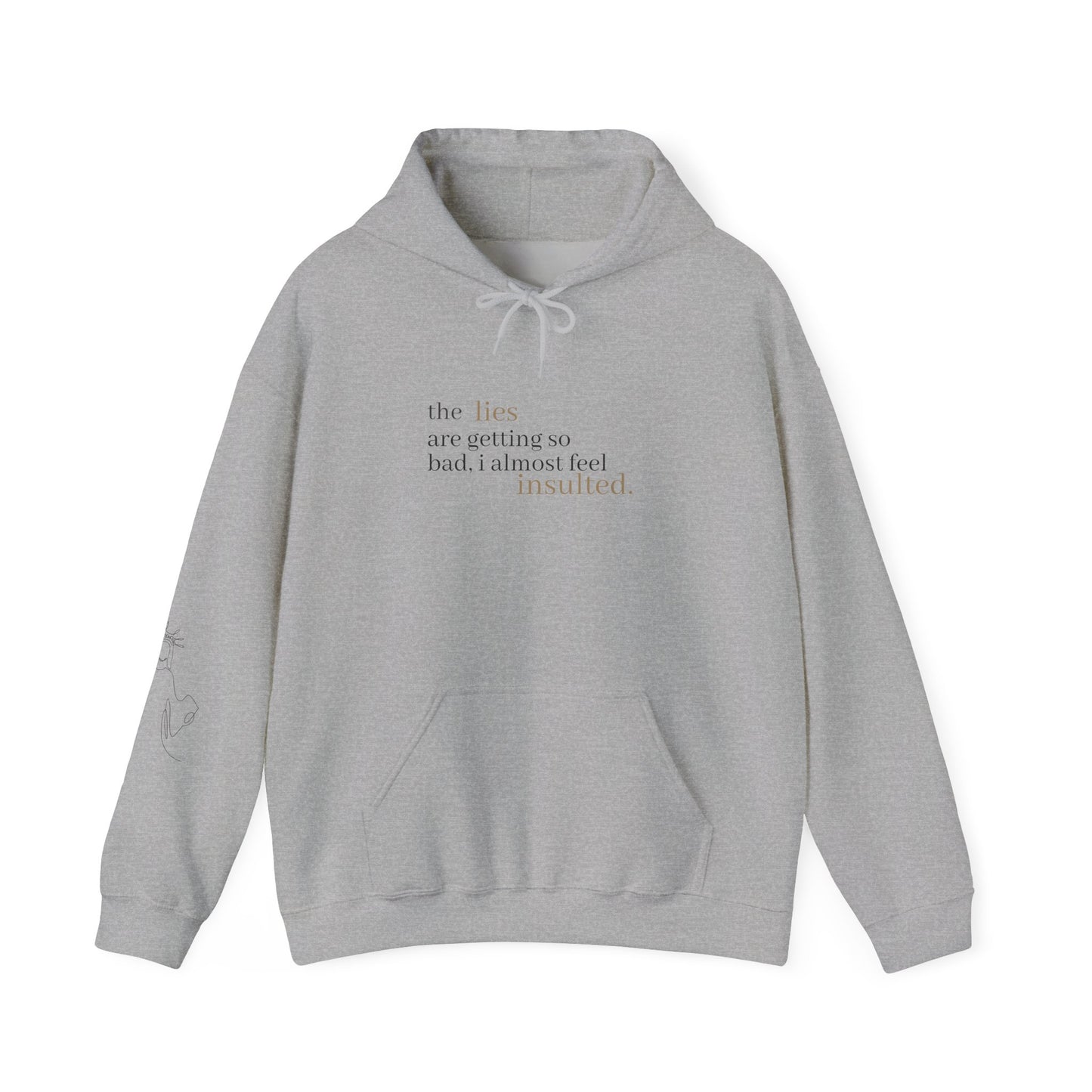 Philosophical Hoodie - Unisex Heavy Blend™ Sweatshirt, Casual Wear, Grunge Style, Gift for Friends, Thought-provoking Apparel, Cozy Layer