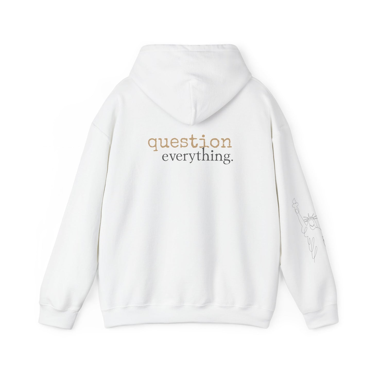 Philosophical Hoodie - Unisex Heavy Blend™ Sweatshirt, Casual Wear, Grunge Style, Gift for Friends, Thought-provoking Apparel, Cozy Layer