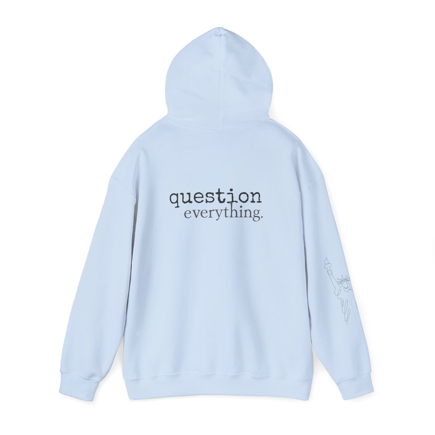 Philosophical Hoodie - Unisex Heavy Blend™ Sweatshirt, Casual Wear, Grunge Style, Gift for Friends, Thought-provoking Apparel, Cozy Layer
