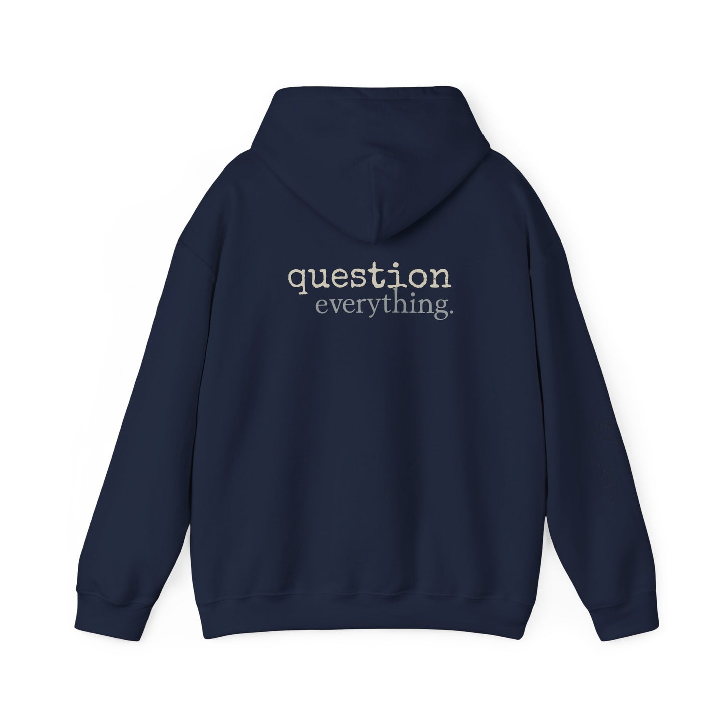 Philosophical Hoodie - Unisex Heavy Blend™ Sweatshirt, Casual Wear, Grunge Style, Gift for Friends, Thought-provoking Apparel, Cozy Layer