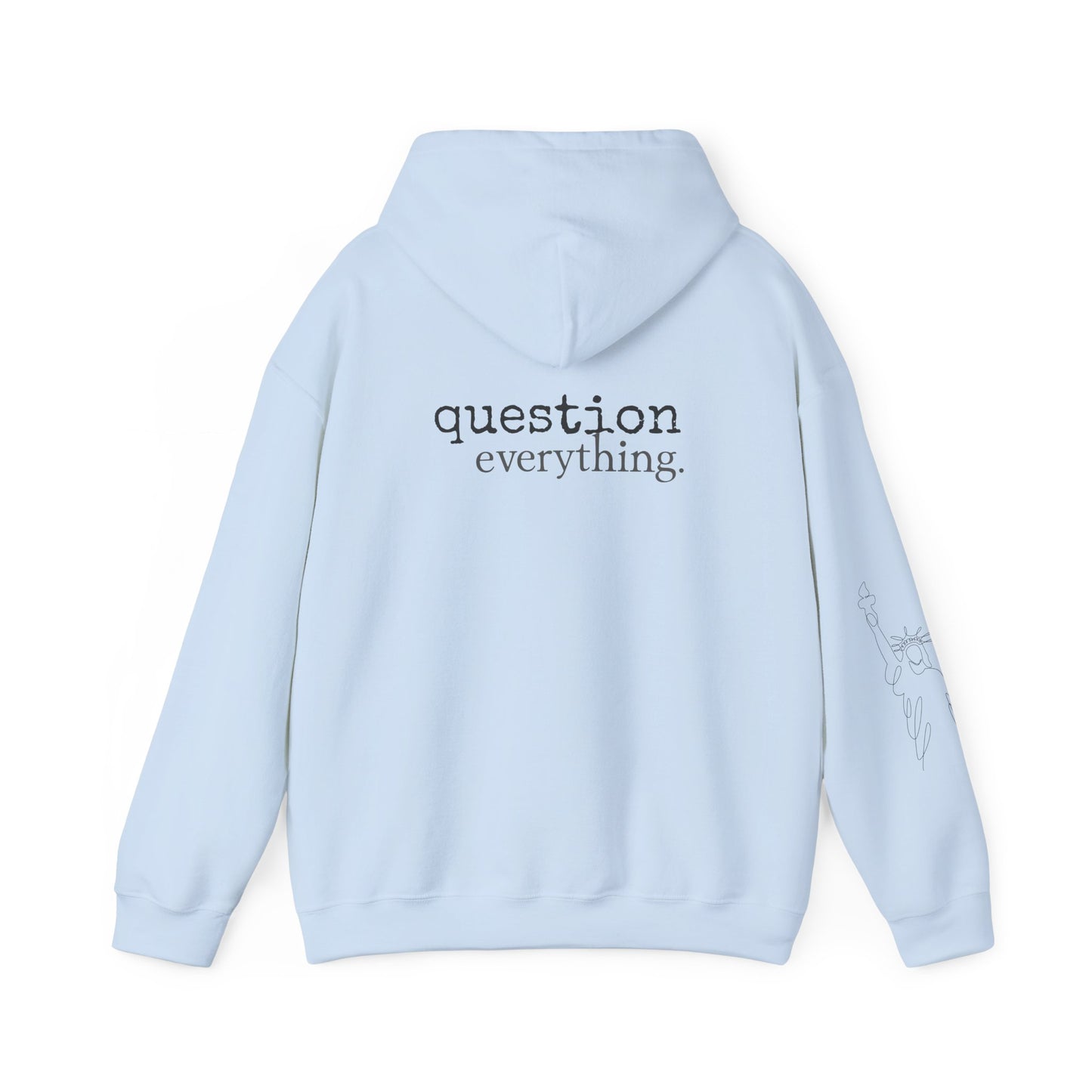 Philosophical Hoodie - Unisex Heavy Blend™ Sweatshirt, Casual Wear, Grunge Style, Gift for Friends, Thought-provoking Apparel, Cozy Layer