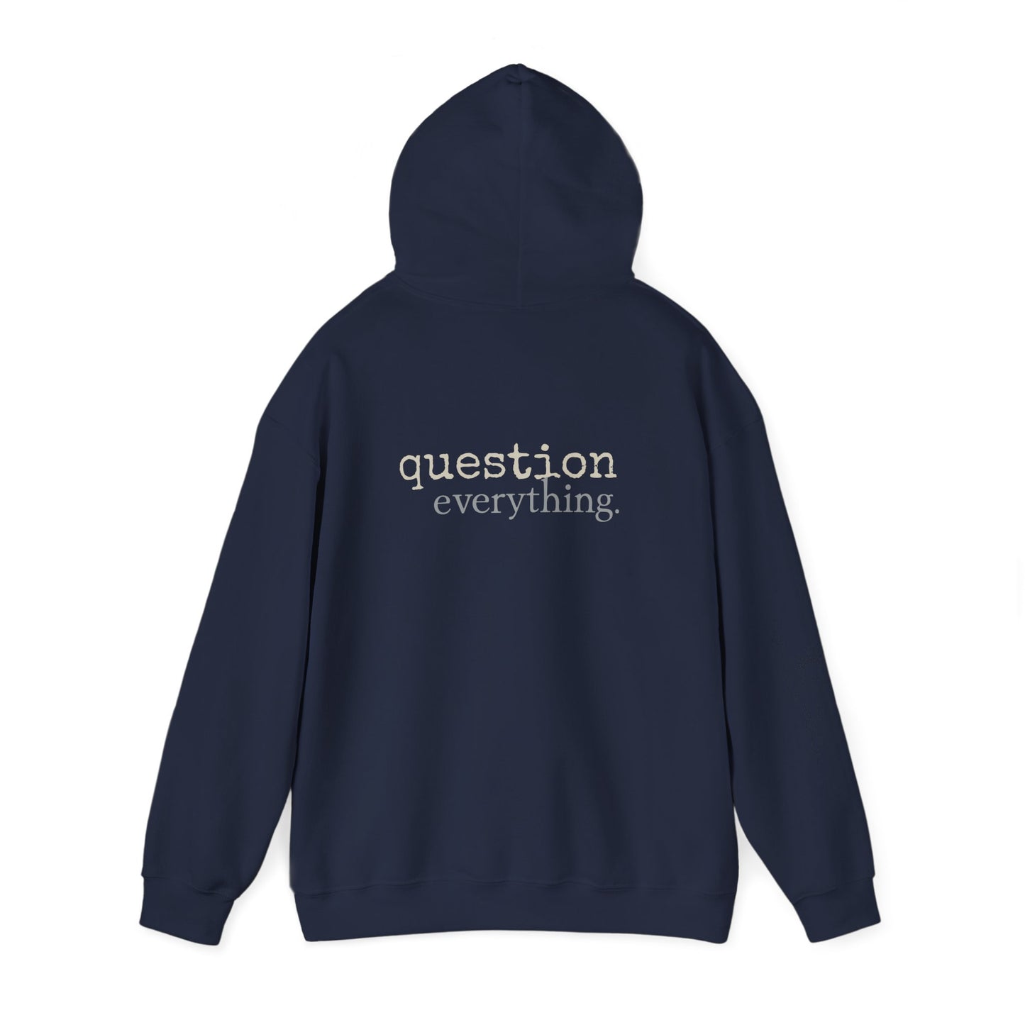 Philosophical Hoodie - Unisex Heavy Blend™ Sweatshirt, Casual Wear, Grunge Style, Gift for Friends, Thought-provoking Apparel, Cozy Layer
