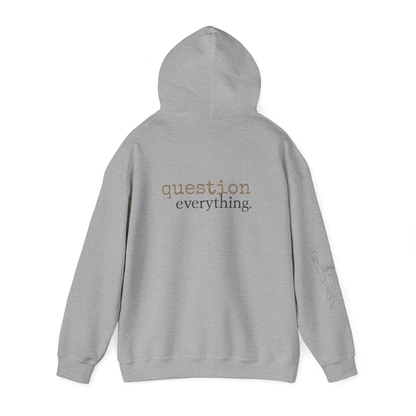 Philosophical Hoodie - Unisex Heavy Blend™ Sweatshirt, Casual Wear, Grunge Style, Gift for Friends, Thought-provoking Apparel, Cozy Layer