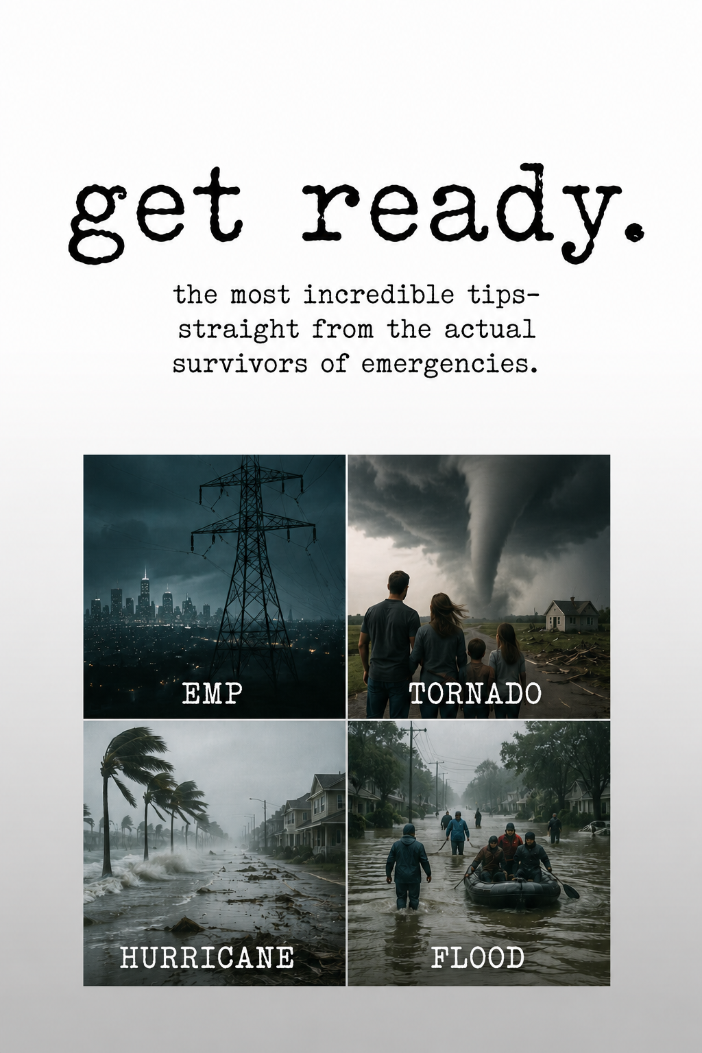 E-BOOK Get Ready. The Most Incredible Tips Straight From The Actual Survivors of Emergencies!